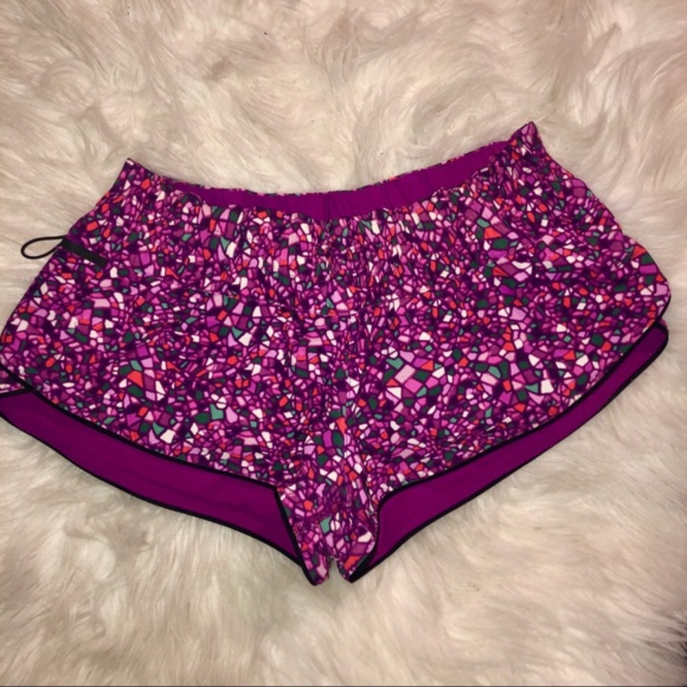 Purple Lululemon reversible shorts size 8